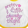 thumbnail image 4 of Inktastic Pretty Eyes and Chunky Thighs Boys or Girls Baby Bib, 4 of 4