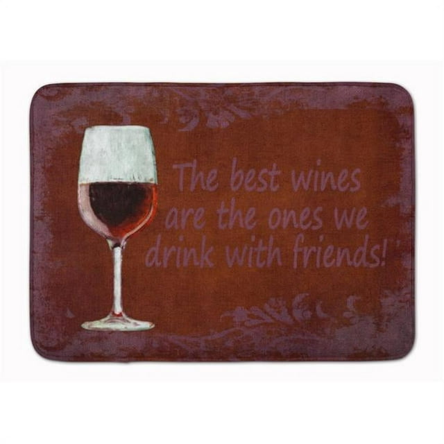 Carolines Treasures SB3068RUG The Best Wines the Ones with Friends Machine Washable Memory Foam Mat