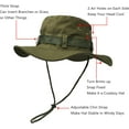 thumbnail image 3 of YooGuoGuo Outdoor Wide Brim Sun Protect Hat, Double Layer Classic US Combat Army Style Bush Jungle Sun Cap for Fishing Hunting Camping, 3 of 7