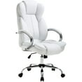thumbnail image 1 of BestOffice Ergonomic Executive Office Chair PU Leather Computer Desk Task Chair, Adjustable High Back, Rolling Swivel with Lumbar Support, White, 1 of 7