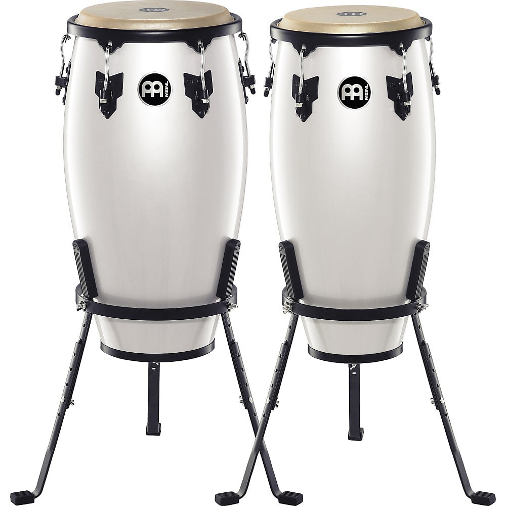 Meinl Headliner Series 11 and 12 Inch Wood Conga Set with Basket Stands