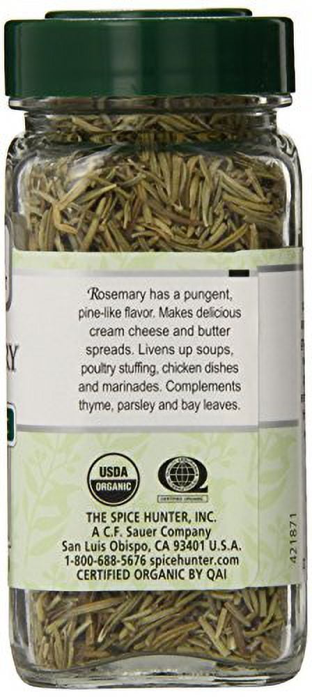 Spice Hunter 100% Organic Spice - Rosemary - Case Of 6 - .6 Oz