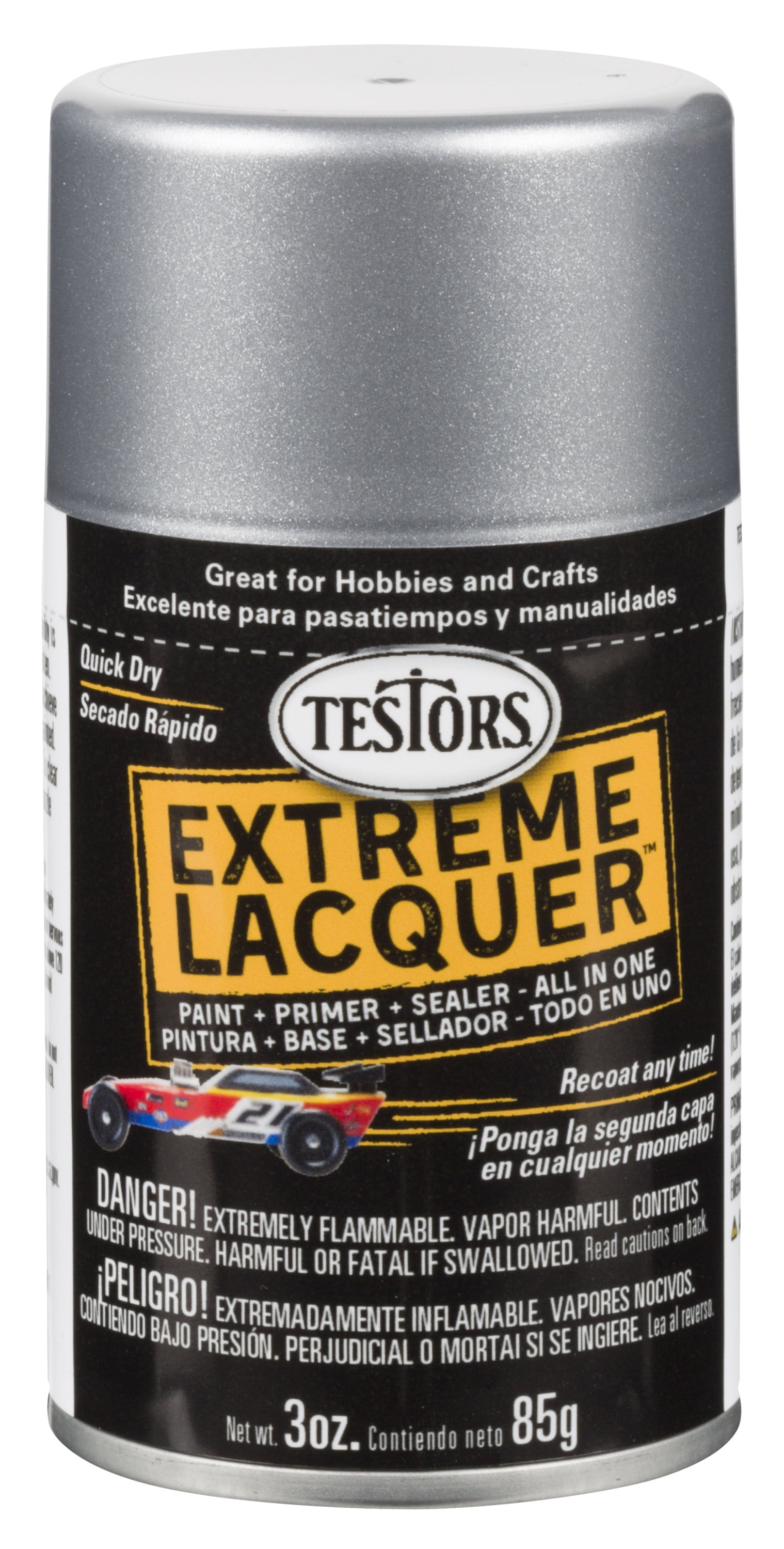 Testors One Coat Lacquer Paint, 3 oz. Spray Can, Diamond Dust