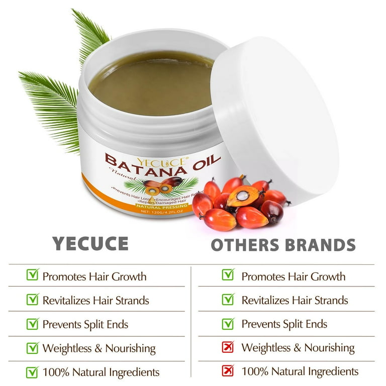 120ml Batana Oil For Hair Growth, Raw Batana Oil Dr Sebi