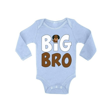 Awkward Styles Puppy Romper for Little Boy Dog Romper Baby Items for Boys Big Brother Outfit Dog Clothing Pregnancy Announcement Romper for Newborn Baby Big Bro One Piece Dog Clothes Collection