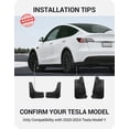 thumbnail image 2 of Mud Flaps BASENOR 2025 Tesla Model Y para todo tipo de clima, juego de 4, 2 of 9