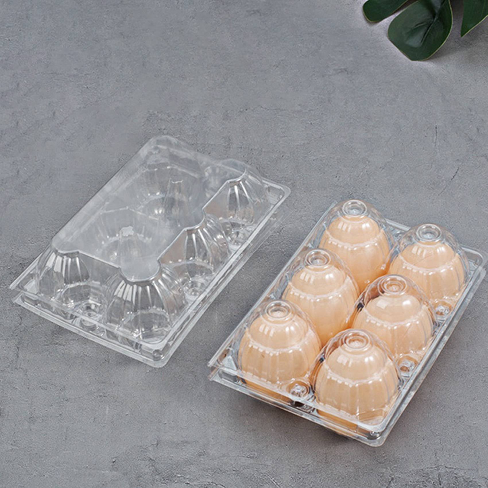 108Pcs Egg Cartons Clear Plastic Egg Holder Storage Container Egg Tray for Family Pasture,Refrigerator Storage,6 Grids