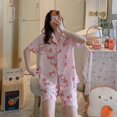 thumbnail image 1 of Traje de pijama de manga corta Sanrio Kuromi Hellokitty, ropa de exterior Kawaii de Anime, traje de ropa para el hogar, regalo de cumpleaños, Verano, 1 of 4