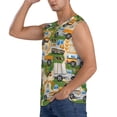 thumbnail image 3 of Fotbe Men's Construction Machinery1 Print Men's Sleeveless Muscle Tank Tops Casual T-Shirts for Gym Workout Beach-3X-Large, 3 of 8