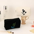 thumbnail image 4 of HSHDLDF Makeup Bag Cosmetic Bag for Women,1Pcs Large Capacity Makeup Bags and 1Pcs Pencil Case Makeup Brushes Storage Bag Travel Toiletry Bag Organizer ¡­, Black and white, 4 of 5