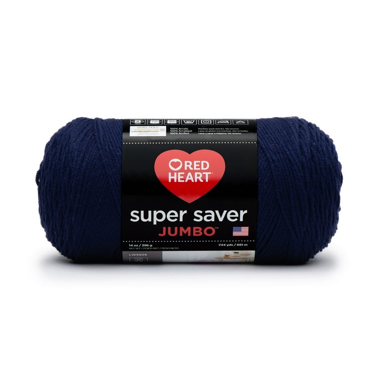 Red Heart Super Saver Jumbo Yarn, Soft White 2 Count (Pack of 1)