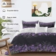 thumbnail image 5 of Lavender Twin Size Comforter Set, Spring Purple Flowers Watercolor Style Black Bedding for All Seasons, 4 Pcs Bed Set, 1 Quiltcover (68"x86") ,1Sheet(67"x116"), 2Pillowcases (30"x20"), 5 of 9