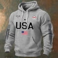 thumbnail image 2 of Men's American 250Th Anniversary Hoodies Knit USA 250Th Anniversary Shirt American Patriotic Flag Sweatshirts #14, 2 of 3
