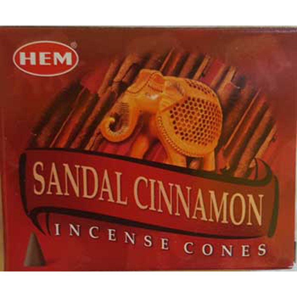 HEM Incense Sandal Cinnamon 10pk Cones Bring Sweet Gentle Spicy