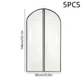 thumbnail image 3 of Set Of 5 Hanging Garment Storage Bags,Garment Bags For Hanging Clothes,Suit Bag,For Closets Organization And Travel Use Waterproof And Moistures-Proof,140X60Cm, 3 of 6