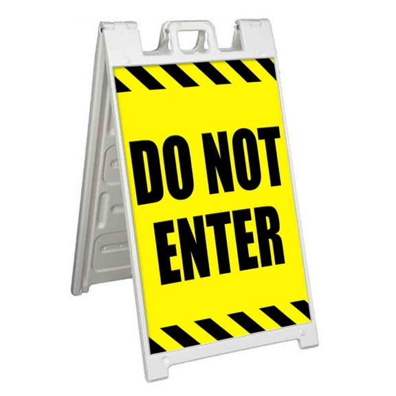 Do Not Enter (24" X 36") Standard A-Frame Signicade, Includes Decal Applied To Stand