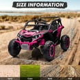 thumbnail image 6 of 24V Kids Ride On UTV 2-Seater 4WD Off Road Electric Vehicle with Remote Control, LED Lights, 4 Shock Absorbers, One-Button Start, and Music Player, for Ages 3 +, 6 of 6
