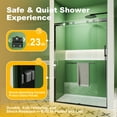 thumbnail image 3 of Sunrinx 44"-48" W x 72" H Semi-Frameless Double Sliding Shower Door with 1/4" Tempered Glass for Walk-in Shower, Bypass Design,Matte Black, 3 of 11