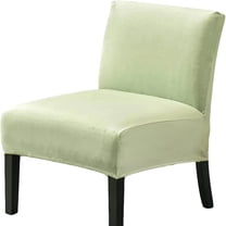 Armless Accent Chair Covers, Stretch Armless Chair Slipcover Velvet Removable Covers Furniture Protector for Living Room Bedroom