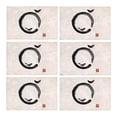 thumbnail image 2 of MKHERT Vintage Birds and Enso Zen Circle Traditional Oriental Ink Painting Placemats Table Mats for Dining Room Kitchen Table Decoration 12x18 inch,Set of 6, 2 of 4