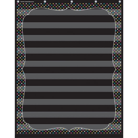 Teacher Created Resources Chalkboard Brights 10 Pocket Chart