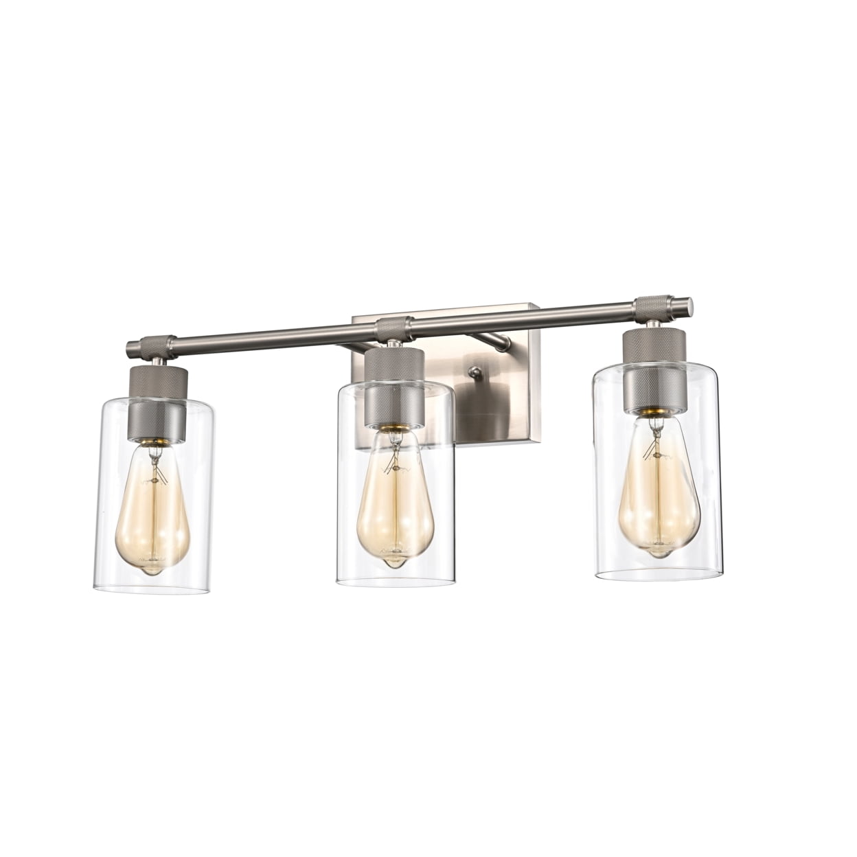 Lighting MERCY Contemporary 3 Light Brushed Nickel Bath Vanity Fixture 22" Width