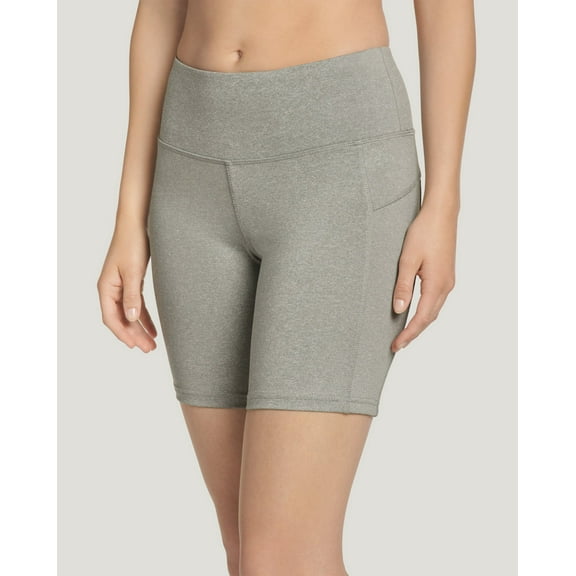 Jockey Women's Pocket Bike Short, Inseam 7 In, Gray, M