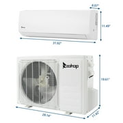 Ktaxon 18000BTU Wifi Enabled 21SEER2 Smart Split Type Inverter Air Conditioners with Heating Function