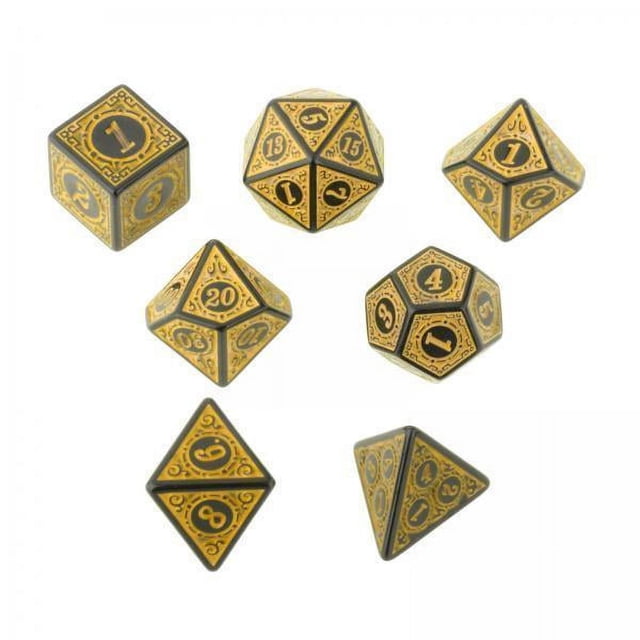 Bunblic Lot de 5-6 7 Pcs dés Polyédriques en Acrylique Antique Jeu de Rôle Jeu de Rôle 6 Pcs