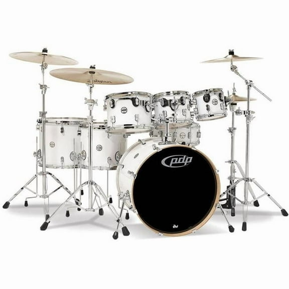 PDP  Pearlescent White Chrome Hardware Kit Drums, 7 Piece