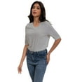 thumbnail image 4 of Women's Casual Short Sleeve Relaxed Fit Basic T-Shirt - Soft Comfortable Everyday Top, 4 of 7
