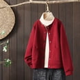 thumbnail image 2 of SuDongPo Warm Coat for Women Solid Color Long Sleeve Half Zipper Button Pocket Baseball Jackets Plus Size Loose Casual Outerwear Fall Winter Fashion Ladies Soft Jackets, 2 of 4