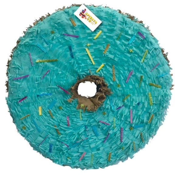 APINATA4U Doughnut Shape Pinata 16" Teal Color