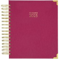 AT-A-GLANCE Harmony 2025 Hardcover Daily Monthly Planner Berry Medium 7 x 8 34 -