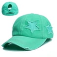 thumbnail image 1 of CEHVOM Casquette de Baseball Polyvalente pour Femmes avec Imprimé d'Étoiles de Cowboy et Protection Solaire, 1 of 5