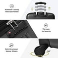 thumbnail image 6 of Tcbosik Luggage Sets, 2 Piece Set Hardside Suitcases with Spinner Wheels, 20/28 Travel Luggage Lightweight, Black, 6 of 6
