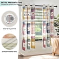 thumbnail image 3 of Yayeee Window Curtains Light Filtering 63"x52" Grommet Panel Pair Home Living Room Decor, Beige Jam Jars, 3 of 7