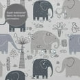 thumbnail image 6 of XMXT Waterproof Shower Curtain Liner with Iron Hooks, Cartoon Elephant Background Shower Curtains for Bathroom Decor Accessories, 72 x 72 inches, 6 of 8