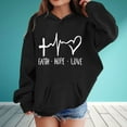 thumbnail image 2 of MUXiin Jesus Hoodie Faith Over Fear Kids Trendy Cute Christian Letter Print Sweatshirts Pullover Tops with Pockets, 2 of 4