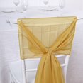 thumbnail image 4 of BalsaCircle 10 Mustard Yellow Extra Premium Chiffon Chair Sashes Bows Ties, 4 of 6
