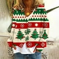 thumbnail image 2 of gakvbuo Ugly Christmas Sweater for Women Christmas Cardigans Long Sleeve Fall Oversized Open Front Button Down Knit Cardigan Sweaters V-Neck Lightweight Cardigans Knit Outerwear Jacket Tops, 2 of 5