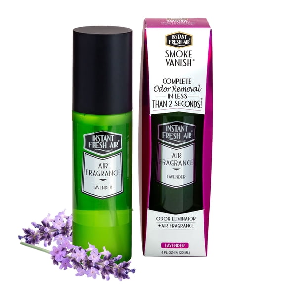 Instant Fresh Air Smoke Vanish - Smoke Odor Eliminator Spray - Removes Smokey Odor - Eco-Friendly - For Home, Car, Clothes - Lavender Scent - 4 oz.