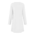 thumbnail image 6 of Hueook Winter Dresses for Women Dresses Women's Fashion Round-Neck Short Sleeved Printed Pullover Dress White XL, 6 of 6