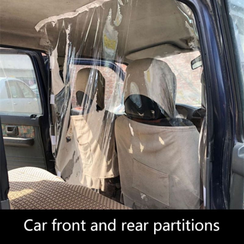 M//L Car Isolation Film PVC Plastic Anti-Fog Full Surround Protective Cover Cab Taxi Front and Rear Row Isolation Film Isolation Membrane Curtain Suitable for Most Cars SUVs Other Car Incredible