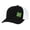 Black/White/Green Clover, variant on Men's Lucky Clover Shamrock Off-Center Embroidered Golf Mesh Back Trucker Hat, Kelly Green/White/White Clover