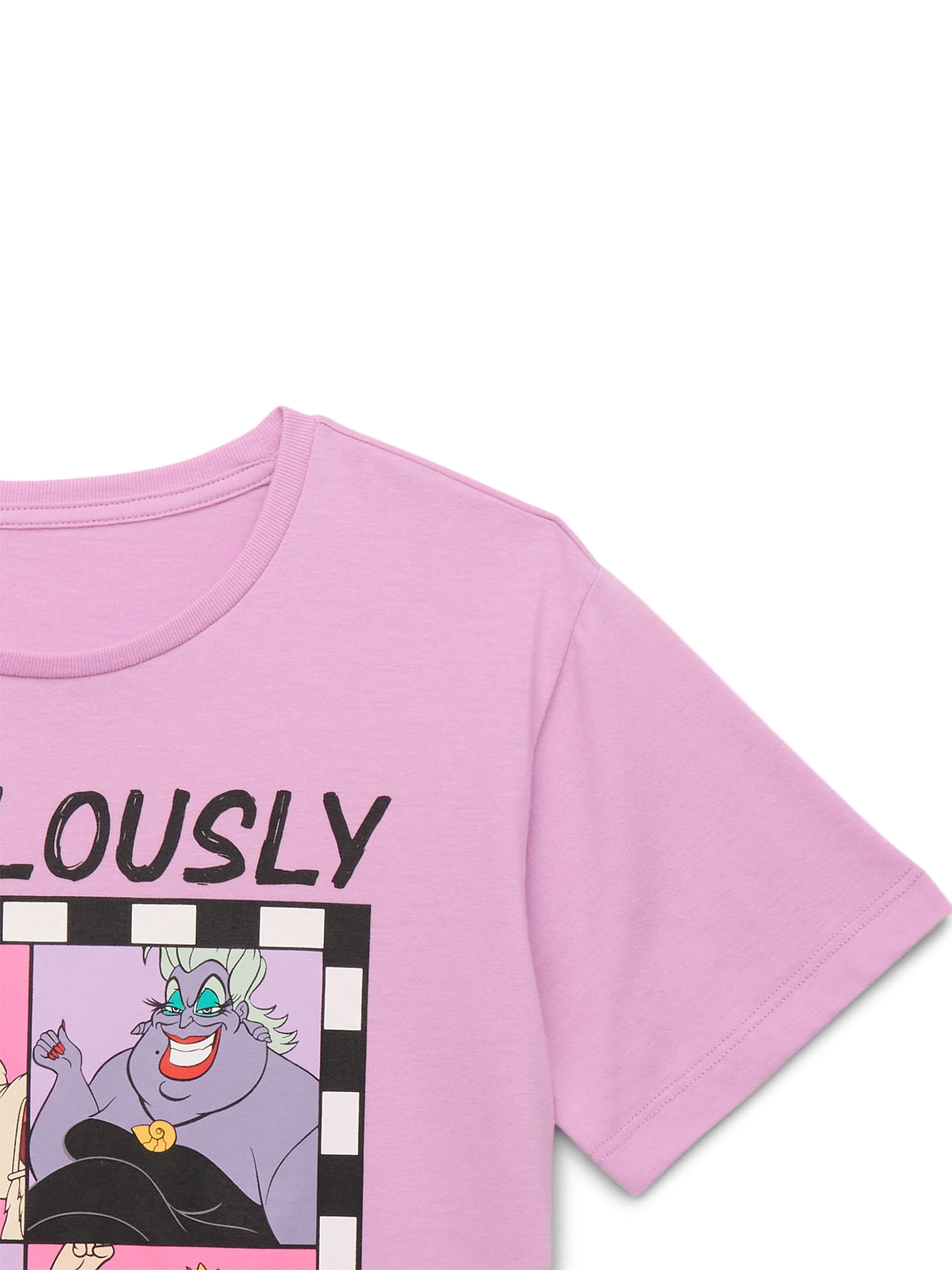 Disney Villains Girls Short Sleeve Graphic T-Shirt, Sizes 4-16