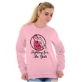 thumbnail image 5 of Breast Cancer Fighter Rosie Riveter Women Crewneck Sweatshirt Brisco Brands X, 5 of 6