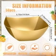 thumbnail image 3 of 50 Pcs Square Plastic Serving Bowls Disposable Snack Salad Bowl Small Party Candy Bar Containers Taco Bar Serving Dishes for Buffet Chips Fruit (16 oz,Black, Gold), 3 of 6