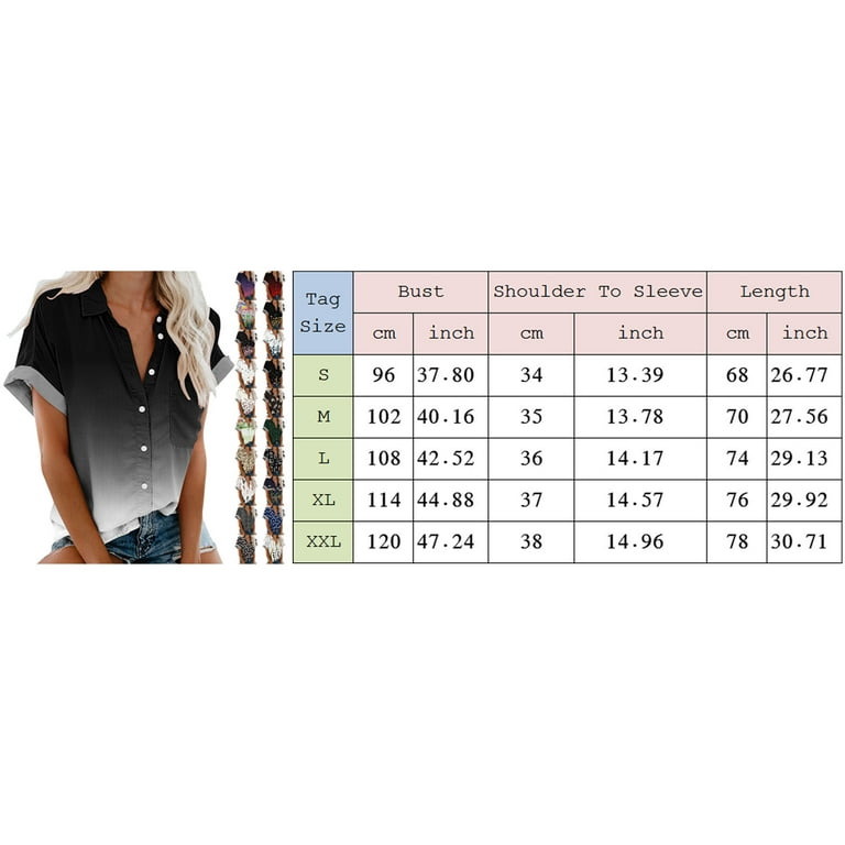 ZIZOCWA Nina Renee Lyday Storefront T Shirt Womens V Neck Womens Fashion  Short Sleeve Gradient Printing Pocket Button Tee Casual Popular Blouse Tops