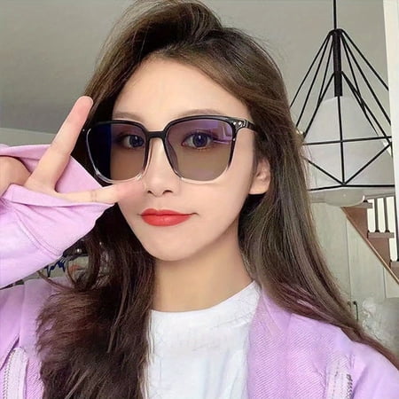 AINYROSE Photochromic Fashion Glasses - Retro Oval & Square Design, Lightweight PC Frame, Transition Lenses for Men & Women, Unisex Daily Wear Eyewear, Trendy Eyewear, Durable Eyeglasses